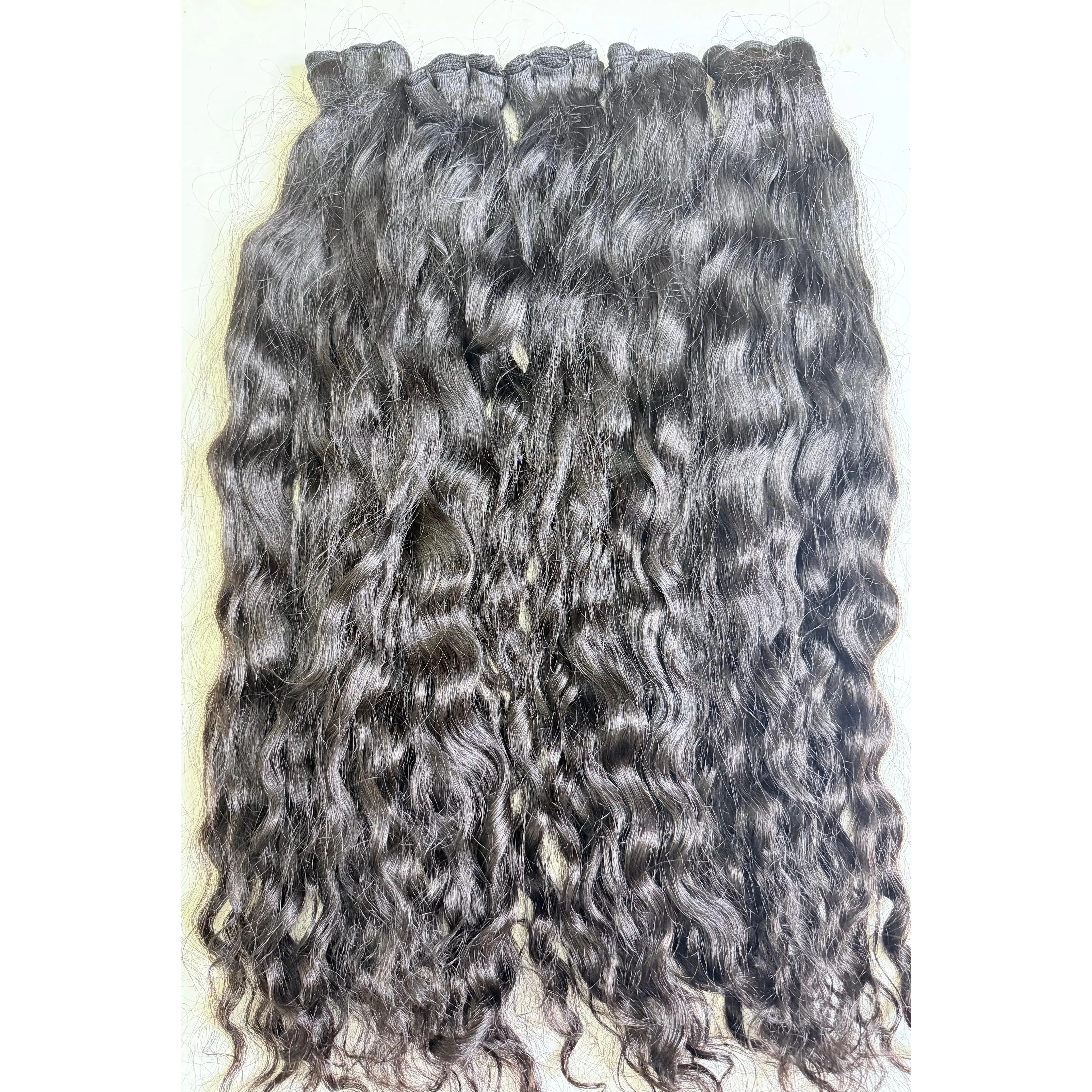28" Premium Virgin Human Hair Extensions – Natural Off Black (95–100g Bundle)