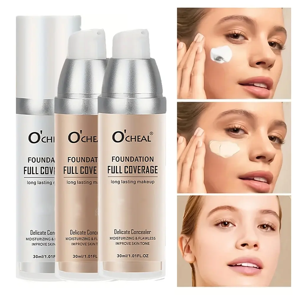 3 Color Temperature Changing Liquid Foundation Natural Makeup Moisturizing Concealer Long Lasting Anti Sweat Easy To Use Makeup Cream Beauty Cosmetics