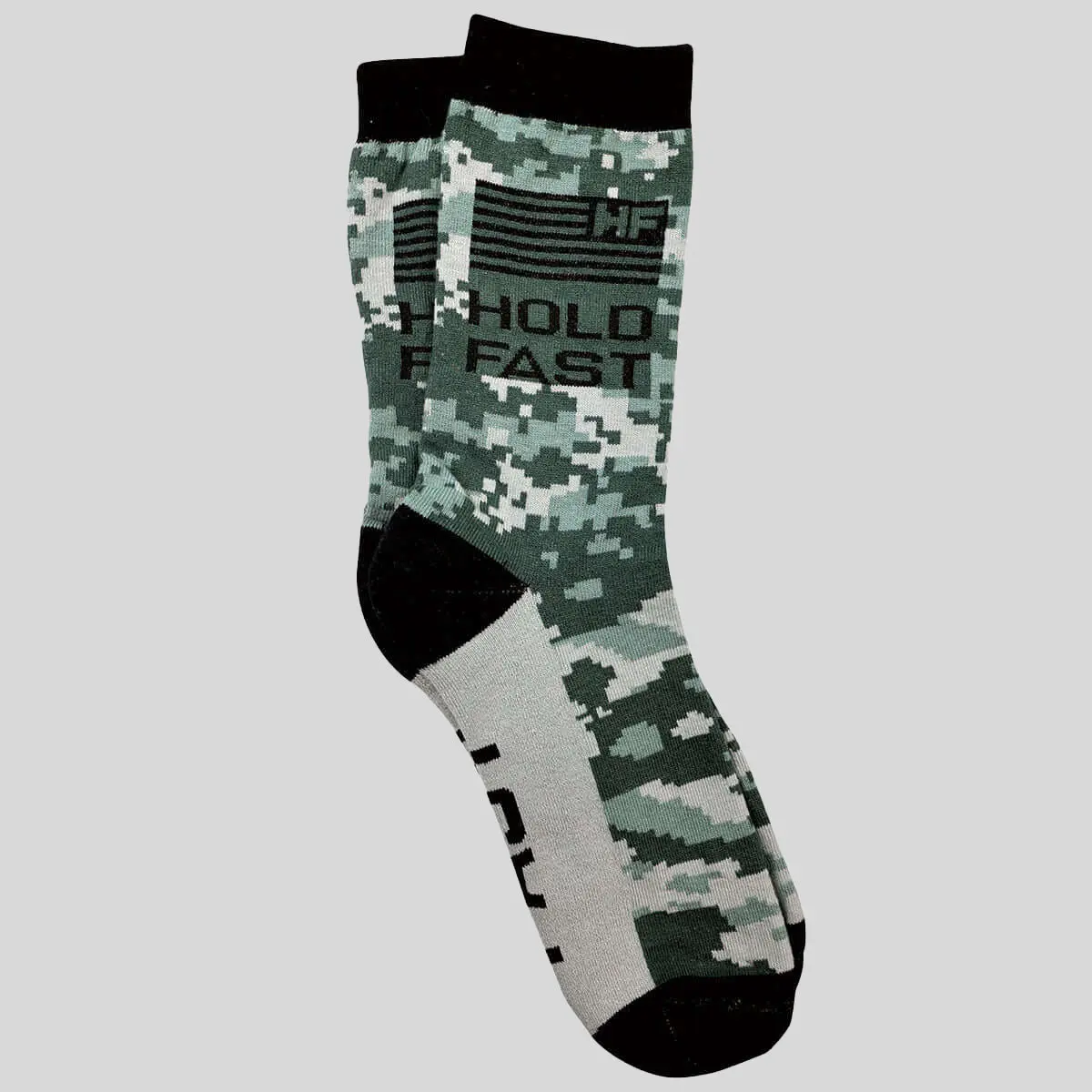 HOLD FAST Men's Cotton Socks - Breathable Camouflage Design, Loveable Menswear Socks for Men, Love, Camo, Cotton Blend, Polyamide, Elastane Mix, Anti-Fatigue Mid-Calf Socks