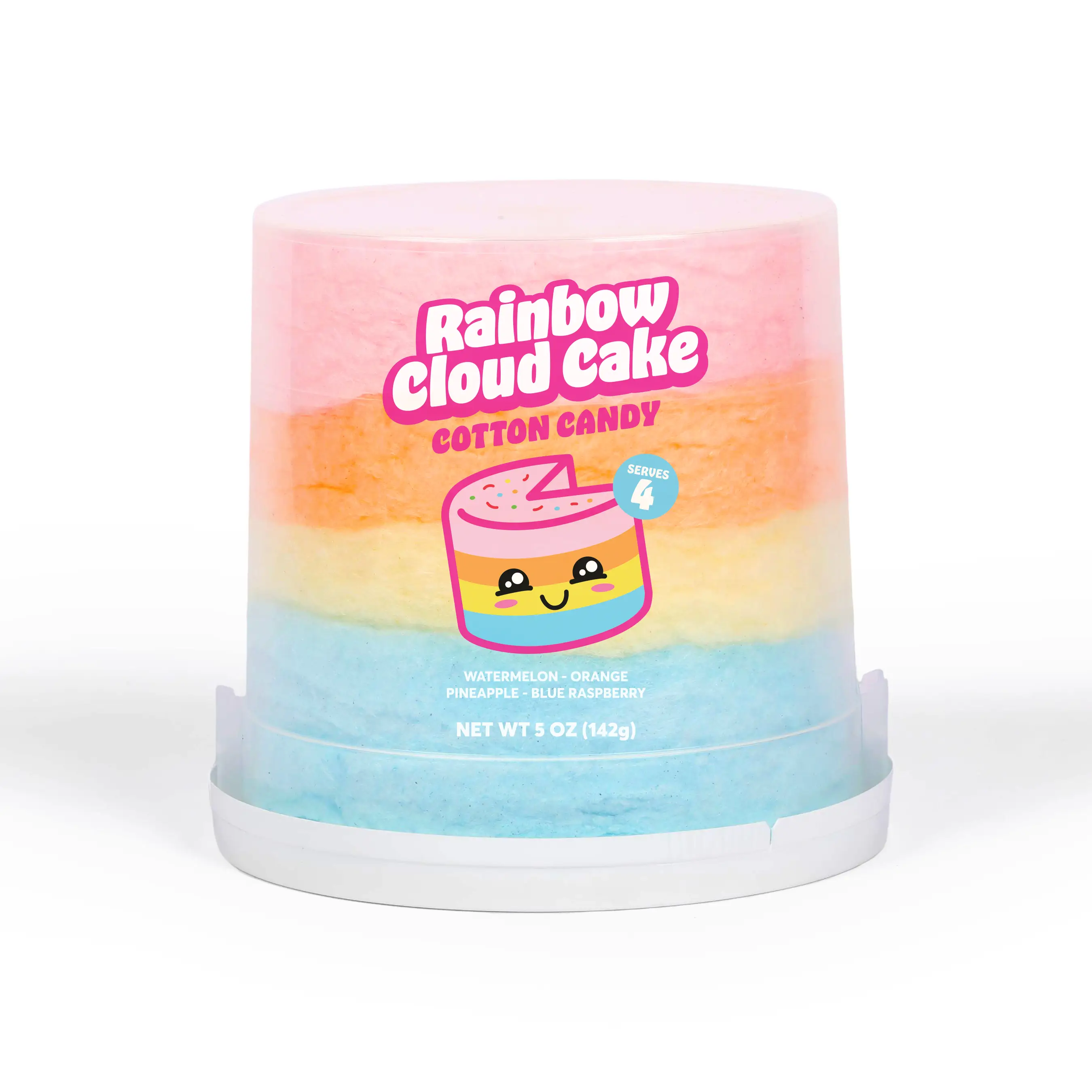 Mini Rainbow Cloud Cake - Cotton Candy Cake - 5oz - Cotton Candy - Sweet Snack - Cloud Cake - Stocking Stuffers - Allergy Friendly