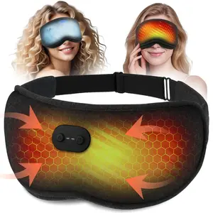 2-in-1 Gel Eye Mask – Cordless Heated Therapy for Dry Eyes & Stye, Cooling Relief for Migraines, 3 Heat Settings, Removable Washable Cover.