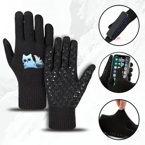 Cool Cat Pattern Winter Warm Gloves for Outdoor Activities and Casual Wear  Suitable for Youth and Adults  Perfect Christmas Holiday Gift for Family and Friends  Ideal for Cold Weather Protection a