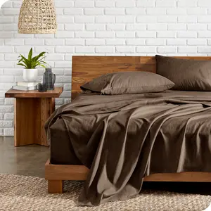 Bare Home Heathered Microfiber Sheet Set Soft Comfy Bedding