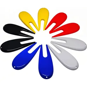Plastic Golf Divot Repair Tools Golf Pitchforks, 10/20pcs Mixed Pack in 5 Assorted Colours for Golf Course Maintenance