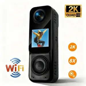 2K Dual-Lens Action Camera , 8x Zoom ,portable camera with a 1.53-inch screen，USB rechargeable, Vlog camera， Small Sports Camera，Best Budget Sports Camera for Outdoor Adventures