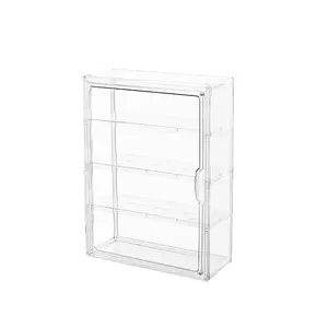 4 Tiers Clear Display Case for Figures, Acrylic Storage Organizers Box with Magnetic Door, Wall-Mounted Dustproof Showcase for Collectibles Action Figure(1PACK, Wall-Mounted Extra Large)