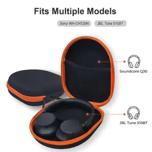 Bluetooth-compatible Earphone Storage Case, Hard Shell Large Earphone Box, Shockproof Travel Case for Sony, Jbl, Etc., Eva Material