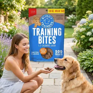 Buddy Biscuits Trainers Training Bites Soft & Chewy Dog Treats, Bacon, 10 oz. Pouch