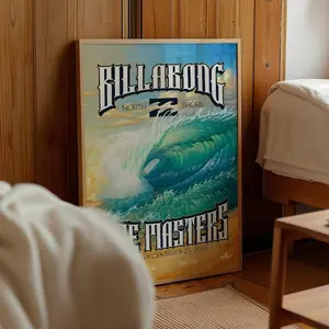 2010 Billabong Pipe Masters Surfing Competition Print, Surfing Poster, Surf Wall Art, Surfing Decor, Retro Surfing Poster, Surfer Print