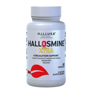 HALLOSMINE XTRA x 60 Capsules – Triple Circulation Formula with Horse Chestnut, Diosmin & Hesperidin – Vein Support – Hallusa Natural