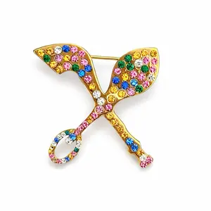 Benin / Edo 18k Gold plated ADA & EBEN BROOCH