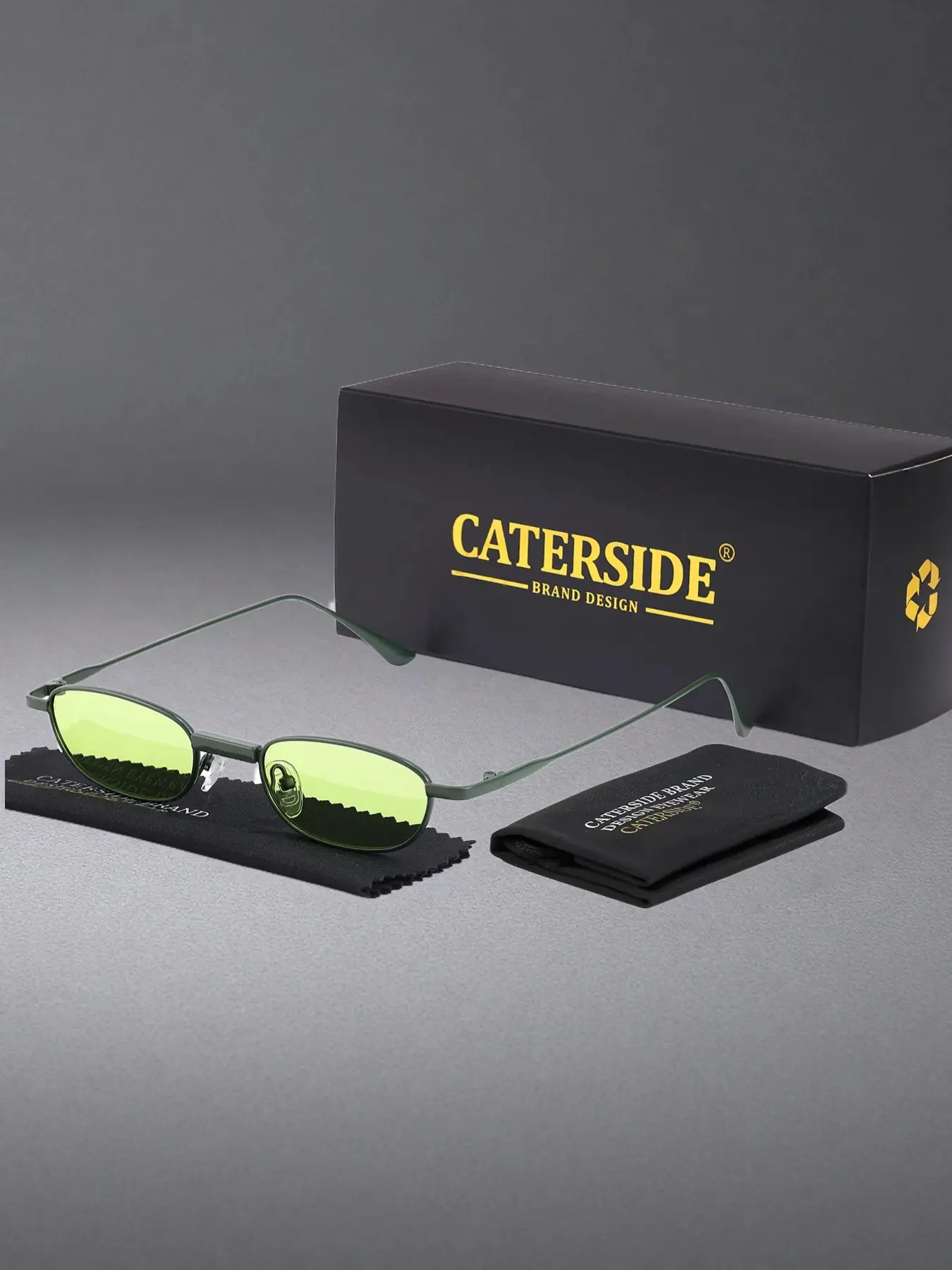 CATERSIDE One Pair With Packaging Versatile Casual Style Retro Design Oval Thick Frame Small Size Glasses Unisex Minimalist Elegant Personality Punk Street Hip Hop Classic Suitable for Travel, Beach, Driving, Cycling, Music Festivals, and Seaside Weddings