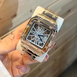 Kadi Men's Alloy Quartz Watch Hollow Transparent Bottom Men's Business Quartz Watch Wristwatch