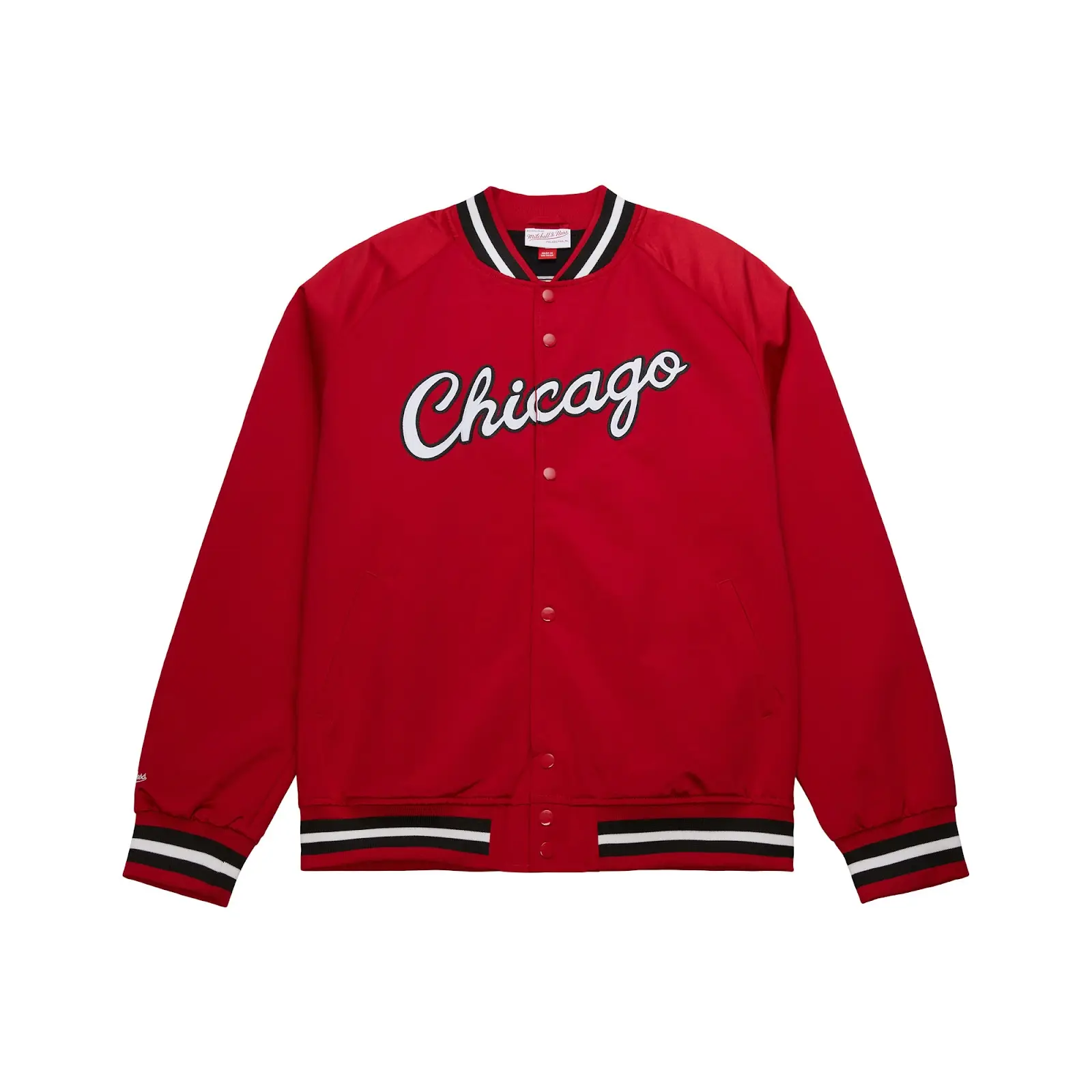Lightweight Satin Full-Snap Jacket - Mitchell & Ness Retro Satin Jacket