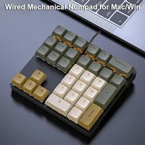 K33 Mini Numeric Keyboard 33 Keys, Blue Mechanical Axis, RGB Lighting, Pbt Keycaps, Ideal for Finance/accounting/banking