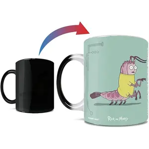 Morphing Mugs Rick & Morty – Shrimp Body - One 11 oz Color Changing Ceramic Mug