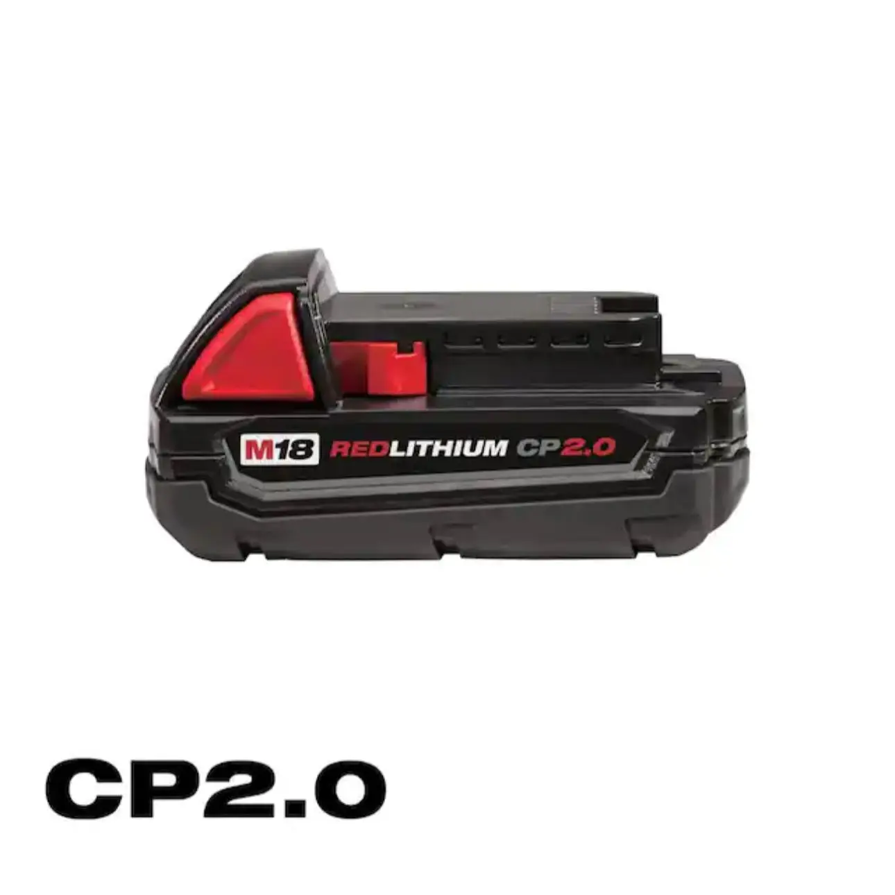 Milwaukee M18 2.0 Ah Durable Lithium-Ion Compact Battery - High Output Lithium Replacement Battery, No Wraparound, Durable Lithium Battery