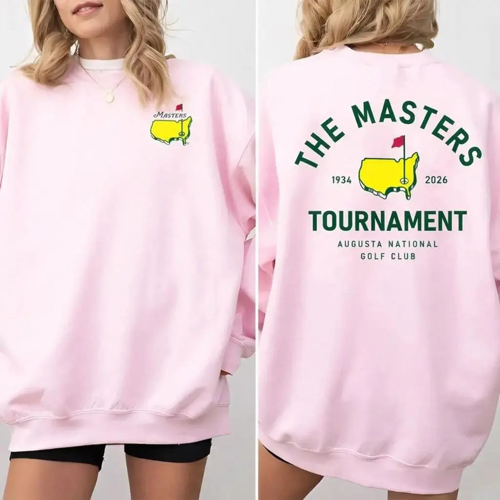 Women's 2026 Masters Augusta Golf Hoodie - Sport Grey, Smooth Polyester, Vintage Fan Apparel, Classic Golfer Gift, Loose-Fitting, 2XL-5XL, Pull On, Taped Shoulders, Machine Washable, No Dry Clean/Iron Directly on Graphic
