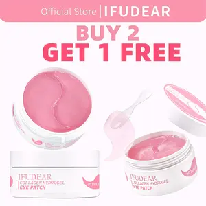 IFUDEAR Collagen Eye Patches 60Ct [Summer Gift] | Refreshing for Look of Puffy, Tired Eyes | Firming for Look of Wrinkles, Fine Lines | With Caffeine, Glycerin & Niacinamide | The Perfect Korean Skincare Gift for Mom