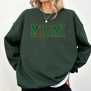 Miami - Throwback Design Print - Classic Vintage Men Women Sweatshirt