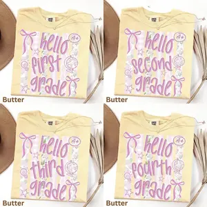 Comfort Colors Grade Teacher Shirt, 1st 2nd 3rd 4th 5th Grade Teacher Shirt, Grade T-Shirt, Elementary School, Teaching Tee, Back to School Team Gift, Gift for Teachers Tops Womenswear