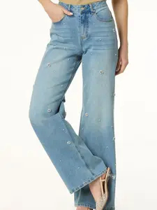 Pearl Rhinestone Jeans