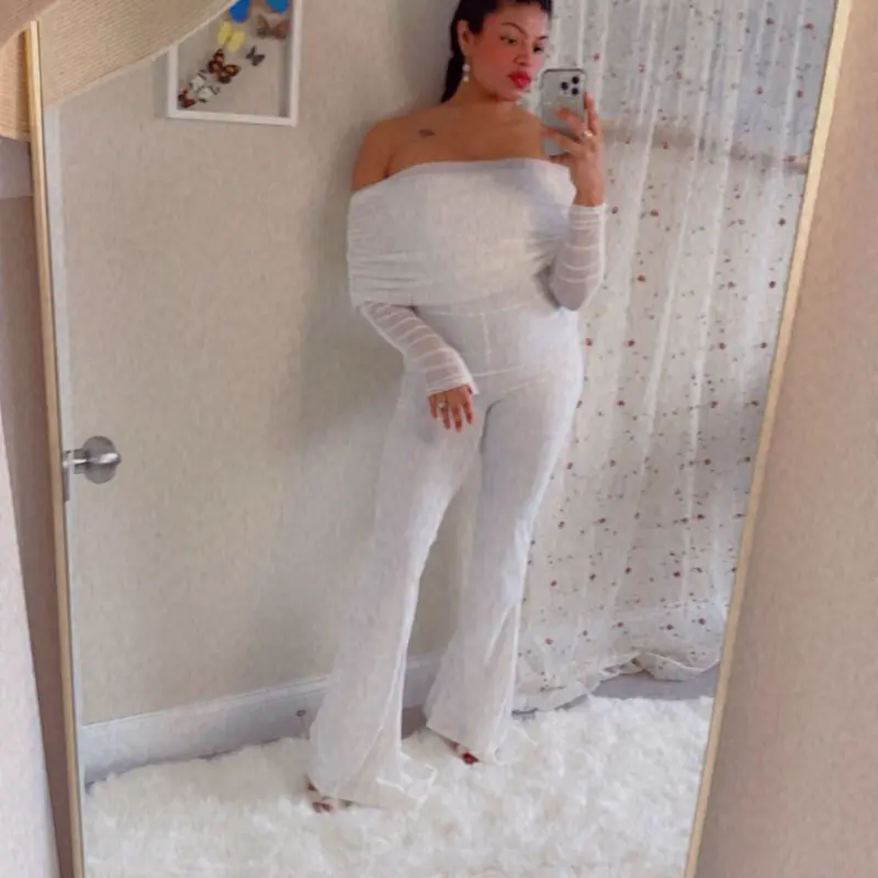Bride to Be Off-The-Shoulder White Jumpsuit