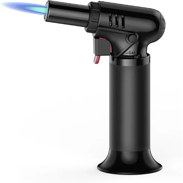 Butane Torch with Fuel Gauge S907, Refillable Soldering Torch with Adjustable Flame for Welding, Resin Art, Industrial(Butane Gas Not Included).