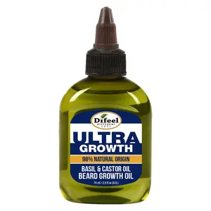 Difeel MENS Ultra Growth Basil and Castor Beard Oil 2.5 oz. Hair Care