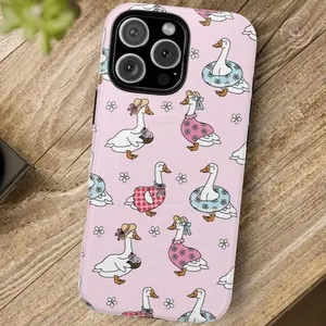 Silly Goose Summer Phone Case Cute Duck iPhone MagSafe Case Cozy Cottagecore Coquette Bow Silly Goose Funny Gift Animal Lover Floral Cover