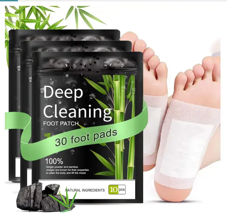 Foot Pads Deep Cleansing Foot Patches with Bamboo Vinegar & Ginger for Foot Care