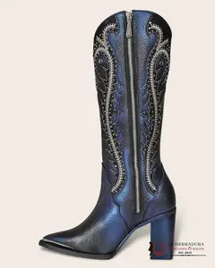 WOMENS CUADRA SANTANA SAPPHIRE NEGRO POINTED TOE CU727