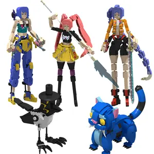 K-Pop Demon Hunters Lumi Building Block Model Toy Blind Box, Collectible PVC Action Figure, Chibi Big Head Desk Decor, Ideal Christmas Birthday Gift for K-POP Fans Kids