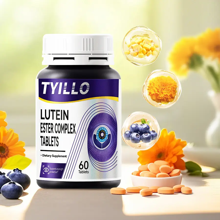 Tyillo Blueberry Lutein Ester Complex Tablets，tosupport eye health，Nutrition & Weliness，Relieve eye discomfort，Protecting eye health，Moisturize Eyes、p