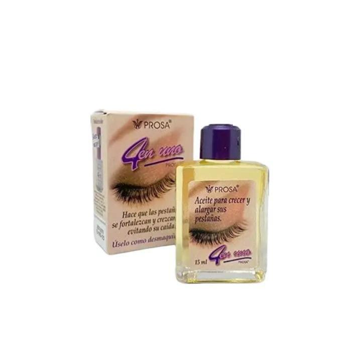 Prosa Mexican Mascara with Growth Oil - 4 Pack, 0.5 fl oz (15 ml) Each, Professional Formula Waterproof + Volume + Alargadora +  Aloe Lash Mascara Smudgeproof Makeup