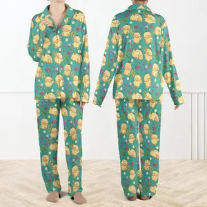 Psyduck Cute Inspired Pajamas Set for Women and Kids, Funny Duck Anime Family PJs, Kawaii Matching Sleepwear, Cozy Lounge Set