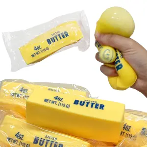 Squeeze Butter squishy - Pocket Size Squishy haul  Stress Ball for Adults & Kids 3+ - Realistic Butter Fidget Toy with Slime-like Creamy Filling for Tension Alleviation & Tactile Engagement - Harmless & Resilient Safe Composition