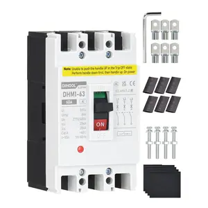 Industrial Miniature Circuit Breaker 3 Pole 60 Amp 277/480V AC, Thermal Magnetic Trip,AC Disconnect Switch MCB