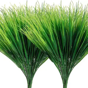 Artificial Grass, 12/24pcs Faux Grass, Decorative Plants for Home Decor, Fake Grass for Home Garden, Balcony, Yard Decoration, Fruit, Plastic Fake Greenery