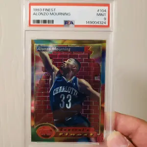 1993 topps finest basketball nba Alonzo Mourning #104 PSA 9
