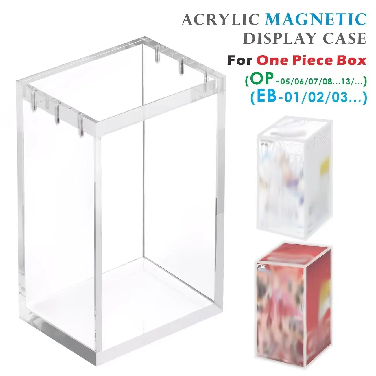 Acrylic Magnetic Display Case for Japanese One Piece Card Hobby Box |  Rectangle Shape, Suitable for Trading Cards, Trading Card Storage - TikTok  Shop