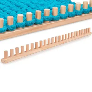 DIY Chunky Blanket Loom, No-Needle Beginner-Friendly Craft Tool to Create Cozy Throw Blankets, Adjustable Size up to 46 Inches