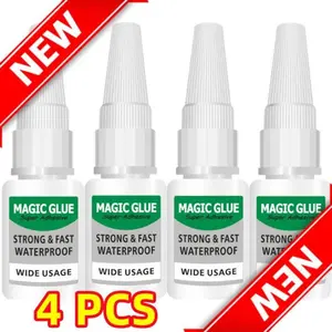 4PCS All-Purpose Super Glue: High-Strength Cyanoacrylate Gel – Instant Bond, Quick-Drying Adhesive for Shoe Repair, Leather, Metal, Plastic & More | Strong Glue for Home, DIY & Industrial Repairs