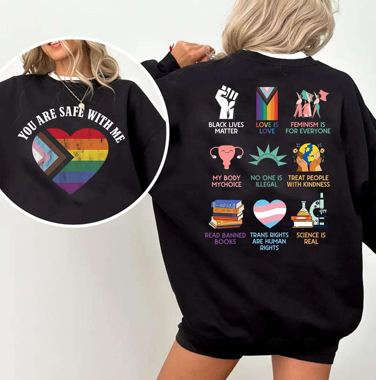 Equality Shirt, Human Rights shirt, Equal Rights, You're Safe With Me T-Shirt, Sweatshirt, Hoodie