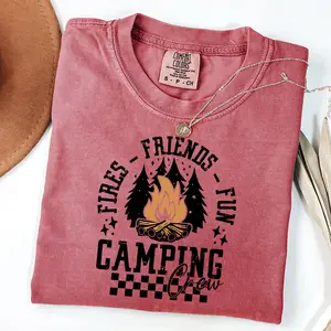 Comfort Colors Camping Crew Shirt, Adventure Crew Graphic Tee, Family Camping Trip Shirt, Unisex T-Shirt
