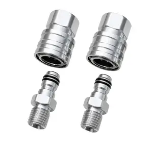 Airless Paint Sprayer Quick Connect Coupler, Hose to Gun, Easy Attach/Detach, 1/4 Inch Stainless Steel Quick Connect Coupler, High Pressure, Engineered for Painters & Paint Sprayers – Leak-Free(2-Pack)