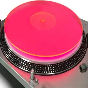 Mobile Pro Shop Pink Acrylic 12-Inch LP Record Slipmat, Anti-Static Turntable Mat for Vinyl Records