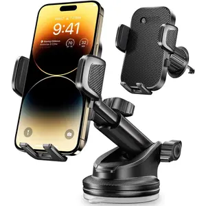 Phone Holder Mount,?2025 Upgrade? 3-in-1 Cell Phone Holder for , Dashboard Windshield, Suction Cup Hands-Free  Phone Stand, Automobile Cradles Universal,Black