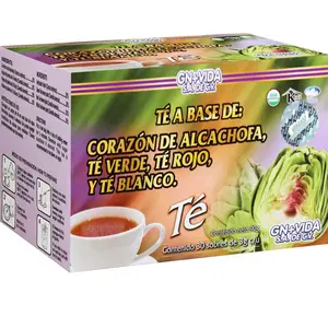 1 Box/Caja Alcachofivida Artichoke TEA- Box with 30 tea bags / Caja con 30 sobres de te Artichoke’s Heart, Green Tea, Red Tea, and White Tea