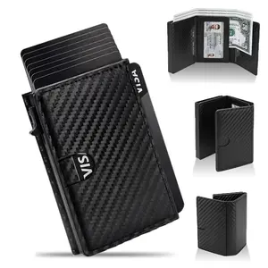 [Valentine's Day Gift]Upgrade Smart Wallet for Men,Slim Minimalist 6-9 Card Capacity RFID Blocking Bifold Wallet,Credit Card Holder Wallet with ID Window Cash Slot